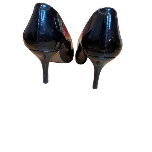 Vince Camuto Black Peep Toe Patent Leather Heels Sz 7 - Picture 5 of 10